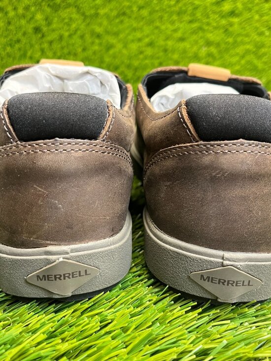 Merrell Barkley Moc Mens Size 7 Brown Black Casual Classic Slip On Loafer Shoes main image 6